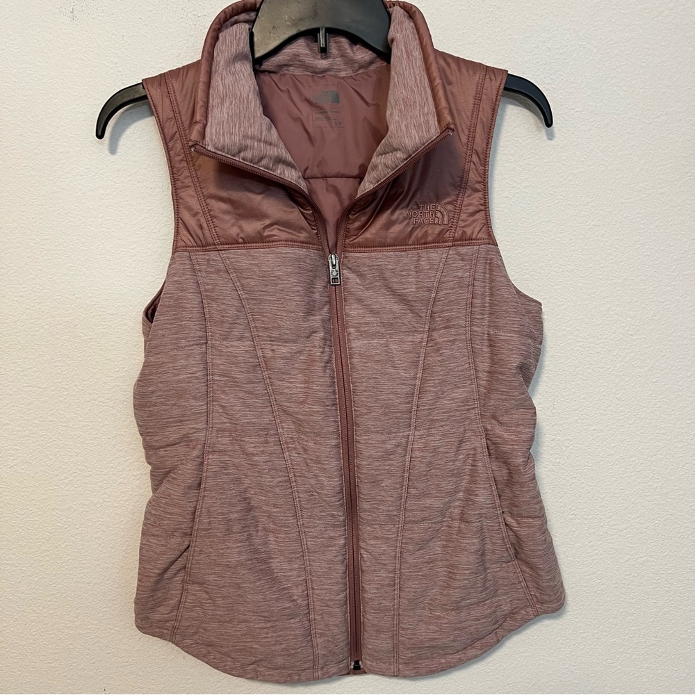 The North Face Puffer Dusty Pink and Heather Pink Vest Sz Sm